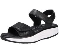 Joya Sandale Flores Black – Vollnarben-/Veloursleder, Active-Sohle – Damen Schwarz Gr. 39
