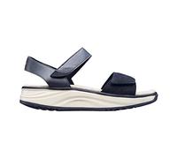 JOYA Flores Dark Blue - Damen Sandalen aus Premium-Leder und glitzerndem Veloursleder - 42