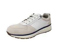 JOYA Dynamo Zip M White, Herrensneaker in stilvollem Look aus Veloursleder, für Bequeme Bewegung im Alltag, komfortable Herrenschuhe, Beige, 44 1/3