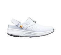 JOYA IQ ESD W White, Damenclogs aus Leder, für die tägliche Arbeit im Garten, rutschfeste Arbeitsschuhe, Weiß, 36 1/3