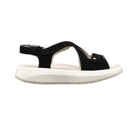 JOYA Jenny Black, Sandalen für Damen aus Veloursleder, schwarz, 38