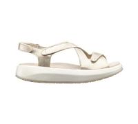 JOYA Jenny Light Gold, Sandalen für Damen aus Leder, hellgold, 42