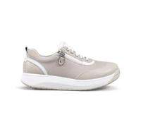 JOYA Laura Light beige, dezenter und extrem bequemer Schnürschuh für Damen, aus Premiumleder in hellem Beige, bietet eine hervorragende Dämpfungswirkung sowie ausgewogene Druckverteilung beim Gehen