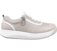 JOYA Laura Light Grey Sportschuhe für Damen aus Leder und Wildleder, Hellgrau, Hellbeige, 35 2/3 EU