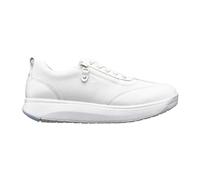 JOYA Laura White, Sneaker für Damen aus Leder mit fein geprägten Seitenteilen, weiß, 36 1/3