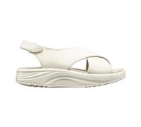 JOYA Lisbon White, Damen Cross-Sandale aus Premiumleder mit verstellbarem Klettverschluss, weiß, 41