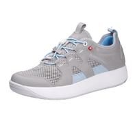 JOYA Marbella Light Grey, Damen Sommerschuh aus Air-Mesh mit elastischen Schnürsenkeln, hellgrau, 41