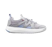 JOYA Marbella Light Grey, Damen Sommerschuh aus Air-Mesh mit elastischen Schnürsenkeln, hellgrau, 41 2/3
