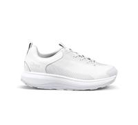 JOYA Maui White, vielseitiger, sportlicher Schnürschuh für Damen, aus nahtlosem Strick und Premiumleder in Weiß, auch mit orthopädischen Einlagen kombinierbar
