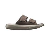 JOYA Max III Brown, Hausschuhe aus Nubukleder, Schlupfsandale mit Klettverschluss, braun, 42