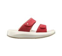 JOYA Vienna II Red II, Sandalen für Damen aus Veloursleder, mit zwei Riemen und Klettverschluss, rot, 36