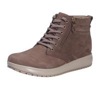 JOYA Wilma II Brown, Chukka-Schnürstiefel für Damen, aus geschliffenem Vollnarbenleder, dunkelbraun, 41 2/3