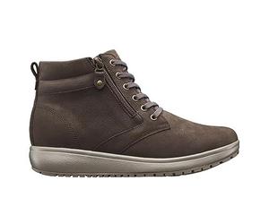 JOYA Wilma II Brown, Chukka-Schnürstiefel für Damen, aus geschliffenem Vollnarbenleder, dunkelbraun, 37 2/3