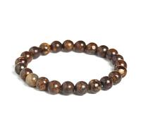 Joyas Minerales Bronzit-Armband - 100% echte Natursteine | Bequem & elegant | Elastische koreanische Schnur | Inkl. Geschenkbox (Bronzit, 8mm)