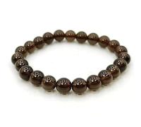Joyas Minerales Rauchquarz-Armband - 100% echte Natursteine | Bequem & elegant | Elastische koreanische Schnur | Inkl. Geschenkbox (Rauchquarz, 8mm)