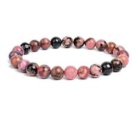Joyas Minerales Rhodochrosit-Armband - 100% echte Natursteine | Bequem & elegant | Elastische koreanische Schnur | Inkl. Geschenkbox (Rhodochrosit, 8mm)