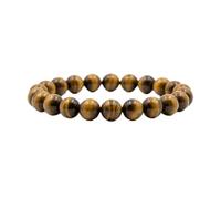 Joyas Minerales Tigereisen-Armband - 100% echte Natursteine | Bequem & elegant | Elastische koreanische Schnur | Inkl. Geschenkbox (Tigereisen, 6mm)