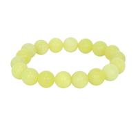 Joyas Minerales Zitronenjade-Armband - 100% echte Natursteine | Bequem & elegant | Elastische koreanische Schnur | Inkl. Geschenkbox (Zitronenjade, 10mm)