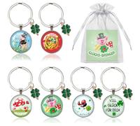 Joycabin 6er Set Silvester Glücksbringer Schlüsselanhänger,Neujahrsglücksbringer 2026 Silvester Mitbringsel mit Neujahrskarten,Viel Glück Kleine Geschenke Neujahr silvester Geschenk für Gäste Kollegen