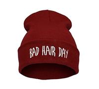 Joyci Winter Unisex Lustige Bad Hair Day Hip Pop Beanie Mütze Damen Herren Ski, weinrot, Einheitsgröße