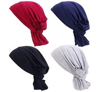 Joyfeel's Store Slipper Chemo Beanies Schals Pre-Tied Bandana für Krebspatienten,4 Stück (#1)