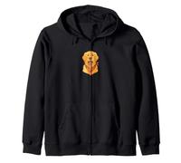 Joyful Golden Retriever Hunde-Halstuch, Porträt, Hunde-Liebhaber-Kunst Kapuzenjacke