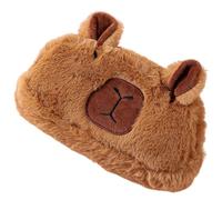 Joygoodta Capybara-Federmäppchen, 20, 3 x 5, 1 x 15, 2 cm, Plüsch-Kawaii-Federmäppchen, lustiger Ausdruck, Capybara-Briefpapier mit Reißverschluss für Jungen, Mädchen, Studenten