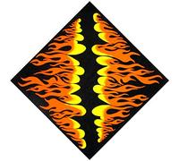 JOYKK Biker Flame Fire Print Schützender, mehrfach verwendbarer, Nahtloser quadratischer Schal Motorrad-Cool-Stirnband Bandana-Krawatte Harajuku - 3# Big fire