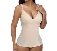 Joyshaper Figurformendes Unterhemd Damen Mesh-Stoff Shapewear Bauchweg Body Shaper Bauchkontrolle Shaping Camisole Formende Tops Beige S