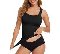 Joyshaper Shape Unterhemd Damen Body Shaper Bauch Weg Bauchkontrolle Shaping Unterhemd Tanktop Shirt Camisole Formende Tops Für Damen Figurformendes Schwarz#01 S