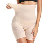 Joyshaper Shapewear Damen Bauchweg Unterhose Miederbody Miederpant Stark Formend Hohe Taille Nahtlose Miederhose Bauchkontrolle Höschen Shaping Unterwäsche Beige XL