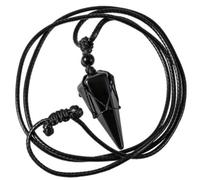 JOZMMZEOOA Edelsteine Sechseckiger Halskette,Kristalle Aura Heilsteine Edelsteine Kristalle Steine Chakra Energiestein Einstellbare Schwarzes Lederseil,für Damen und Herren (Schwarzer Onyx)