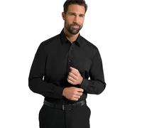 JP 1880 Herren Hemd, Business, Bügelfrei, Kentkragen, Langarm, Comfort Fit, Bis 8xl, Schwarz, XXL Tall EU