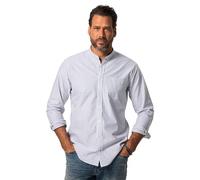 JP 1880 Herren Hemd, Streifen, Stehkragen, Mf, Oxford, 1/1, Schwarz, 4XL EU