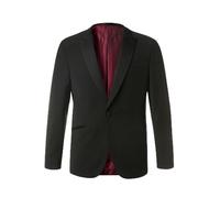 JP 1880 Herren große Größen L-8XL Smoking-Sakko Amor, Blazer aus Woll-Stretch, Anzug Jacke mit Seitenstreifen & rotem Futter schwarz 56 709434100-56