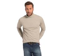 JP 1880 Herren Langarmshirt, Rollkragen, Jersey T-Shirts, Natur Melange, 56