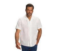 JP1880 Modern Fit Leinenhemd weiss, Einfarbig