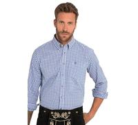 JP 1880 Herren große Größen Menswear L-8XL Karohemd, Trachten, Langarm, Buttondown-Kragen, Modern Fit, bis 8 XL helles Kobalt 3XL 748509755-3XL