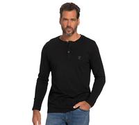 JP 1880 Herren große Größen Übergrößen Menswear L-8XL JP1880 Henley, Basic, Shirt, Langarm, Knopfleiste, bis 8XL schwarz XL 702555130-XL