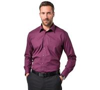 JP 1880 Herren große Größen Übergrößen Menswear L-8XL Hemd, Business, Variokragen, Comfort Fit Beere L 703633540-L
