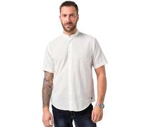 JP1880 Modern Fit Leinenhemd weiss, Einfarbig