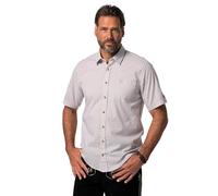 JP 1880 Herren große Größen Übergrößen Menswear L-8XL Hemd, Tracht, Halbarm, Kent Kragen, Modern Fit Kiesel XXL 723283320-XXL