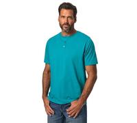 JP 1880 Herren große Größen Übergrößen Menswear L-8XL Henley, Basic, Knopfleiste, Halbarm türkis 5XL 726695765-5XL