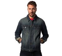 JP 1880 Herren große Größen Übergrößen Menswear L-8XL Jeansjacke, Brusttaschen, Knopfleiste, bis 8 XL Dark Blue Denim 3XL 826234903-3XL