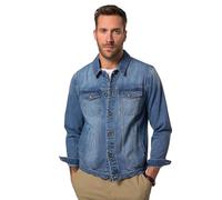JP 1880 Herren große Größen Übergrößen Menswear L-8XL Jeansjacke, Brusttaschen, Knopfleiste, bis 8 XL Mattes Jeansblau XL 826234190-XL