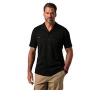 JP 1880 Herren große Größen Übergrößen Menswear L-8XL JP1880 Jersey-Hemd, Halbarm, Cuba-Kragen, Cuba-Fit, bis 8 XL schwarz 8XL 840087100-8XL