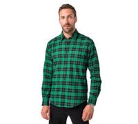 JP 1880 Herren große Größen Übergrößen Menswear L-8XL Karohemd, Langarm, Kentkragen, Modern Fit palmgrün 7XL 842986442-7XL