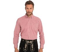 JP 1880 Herren große Größen Übergrößen Menswear L-8XL Karohemd, Trachten, Langarm, Buttondown-Kragen, Modern Fit, bis 8 XL hellrot XXL 748509520-XXL