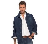 JP 1880 Herren große Größen Übergrößen Menswear L-8XL Overshirt, Denim, Jeans-Sakko, Reverskragen, Brusttasche Blue Denim 7XL 814212902-7XL