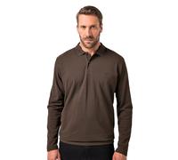 JP 1880 Herren große Größen Übergrößen Menswear L-8XL JP1880 Poloshirt, Bauchfit, Basic, Langarm, Piqué, XXL bis 8 XL Dunkelbraun 6XL 827115117-6XL